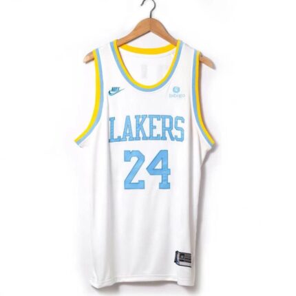 Basketball Los Angeles Lakers Kobe Bryant Away Jersey (Fans Wear)-White