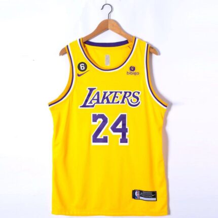 Basketball Los Angeles Lakers Kobe Bryant Away Jersey (Fans Wear)-Yellow