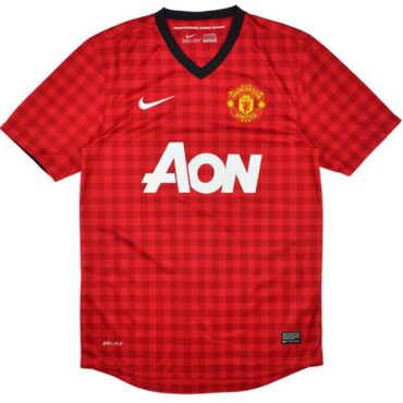 Manchester United 2012-13 AON Home Retro Football Jersey
