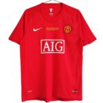 Manchester United Away Retro 2008 Football Jersey (Fans Wear) Red