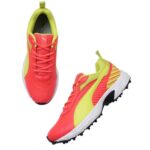 Puma Active Rubber Cricket Shoes (Red-Yellow) p1