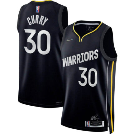 Stephen Curry Black Golden State Warriors Basketball Jerseys (Fans Wear)
