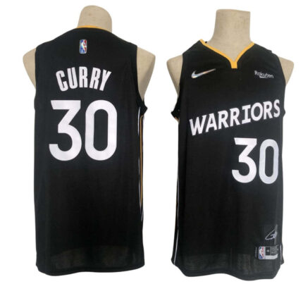 Stephen Curry Black Golden State Warriors Basketball Jerseys (Fans Wear) P2