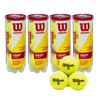 Wilson 3 Championship Tennis Balls (4 Cans-12 Balls)