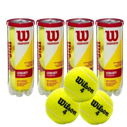 Wilson 4 Championship Tennis Balls (4 Cans-12 Balls)