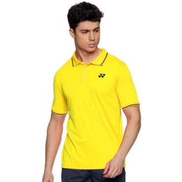 Yonex 2402 Easy22 Mens Polo Neck T-Shirt (Yellow/Black/White) P4
