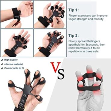 Fitfix New Finger Gripper Strength Trainer Forearm Exerciser Resistance Band (1)