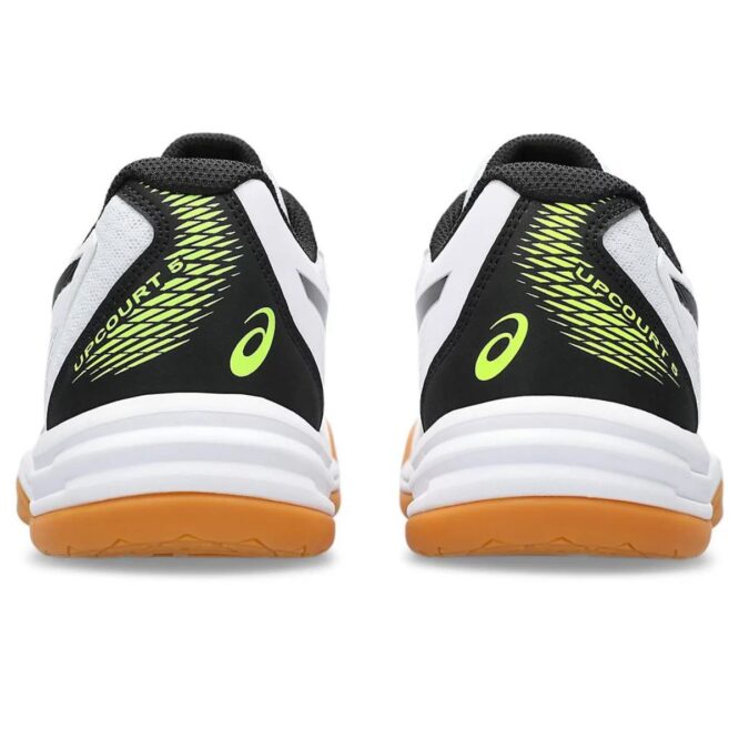 Asics Upcourt 5 Badminton Shoes ( White/Safety Yellow) p3