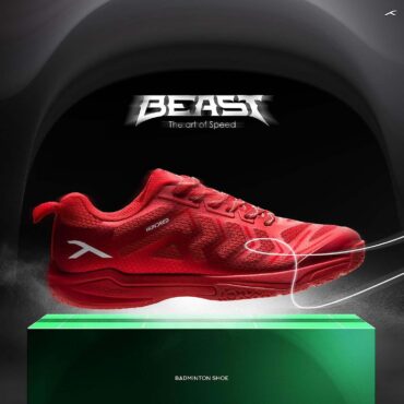 Hundred Beast Badminton Shoes (Red)