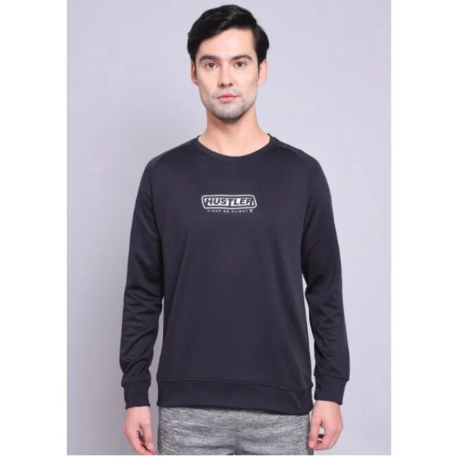 Technosport Mens Active Sporty Sweatshirt-PM82 (Black)