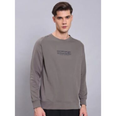 Technosport Mens Active Sporty Sweatshirt-PM82 (Stone Grey)