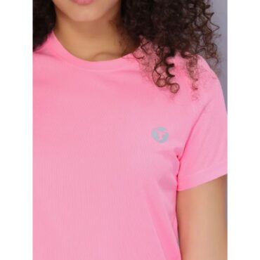 Technosport Women Active Slim Fit T-Shirt-W105 (Baby Pink)