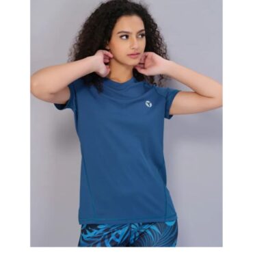 Technosport Women Active Slim Fit T-Shirt-W105 (Teal)