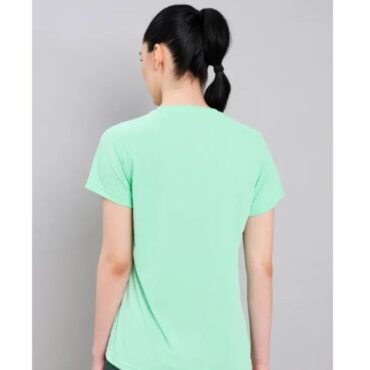 Women's Active Crew Neck Half Sleeve Running T-Shirt (W-112)- Mint Green