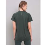 Women's Active Crew Neck Half Sleeve Running T-Shirt (W-112)- Moss Green