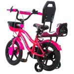HI-FAST 14 inch Kids Cycle for Boys & Girls 2 to 5 Years with Back Seat & Training Wheels (95% Assembled), (Pink) p2