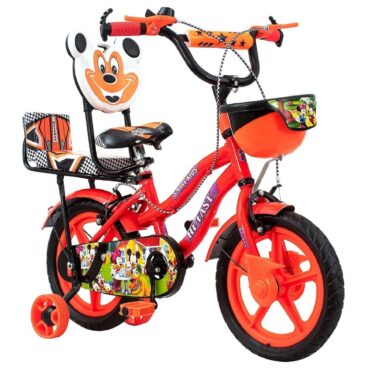 HI-FAST 14 inch Kids Cycle for Boys & Girls 2 to 5 Years with Back Seat & Training Wheels (95% Assembled), (Orange) p1