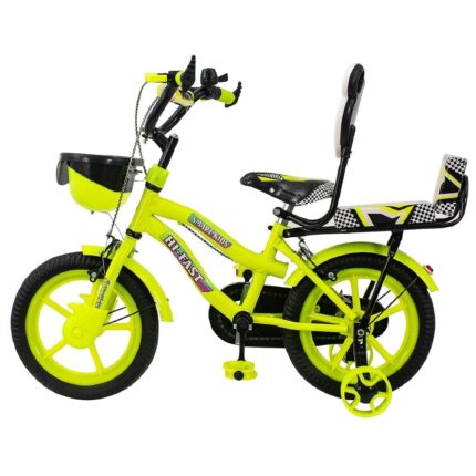 HI-FAST 14 inch Kids Cycle for Boys & Girls 2 to 5 Years with Back Seat & Training Wheels (95% Assembled), (NGreen) p1