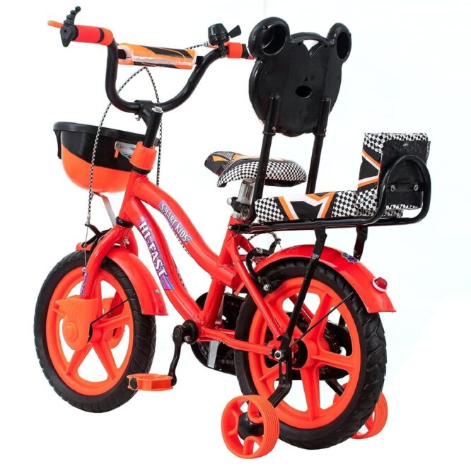 HI-FAST 14 inch Kids Cycle for Boys & Girls 2 to 5 Years with Back Seat & Training Wheels (95% Assembled), (Orange) p3