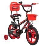 HI-FAST 14 inch Sports Kids Cycle for Boys & Girls 2 to 5 Years with Training Wheels (95% Assembled), (Red) p2