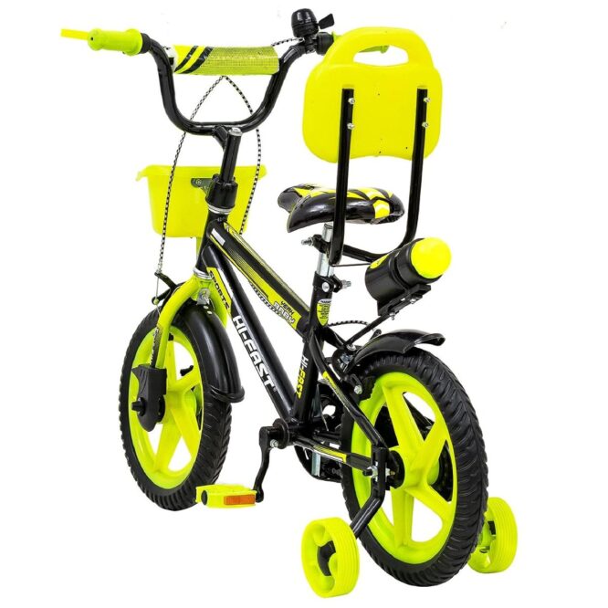 HI-FAST 14 inch Sports Kids Cycle for Boys & Girls 3 to 5 Years with Training Wheels (95% Assembled) (Green) p1