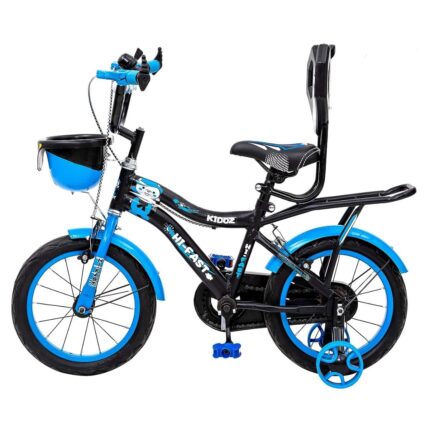 HI-FAST 16 inch Kids Cycle for 4 to 7 Years Boys & Girls with Training Wheels & Carrier (KIDOZ-16T-95% Assembled), Blue p1