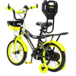 HI-FAST 16 inch Kids Cycle for 4 to 7 Years Boys & Girls with Training Wheels & Carrier (KIDOZ-16T-95% Assembled), Green p3