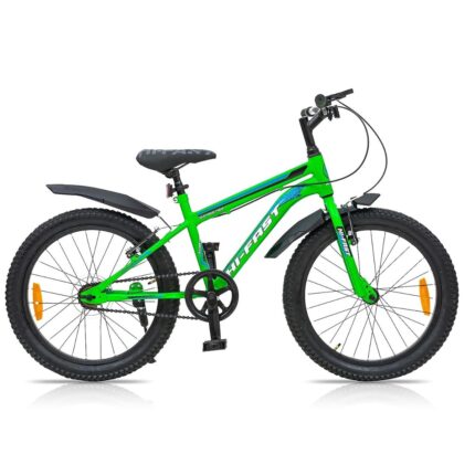 HI-FAST Gangster 20T Cycle for Boys & Girls 7 to 10 Years with Tyre-Tube & Side Stand (Semi-Assembled) ( Green) 20 inches, Road Bike