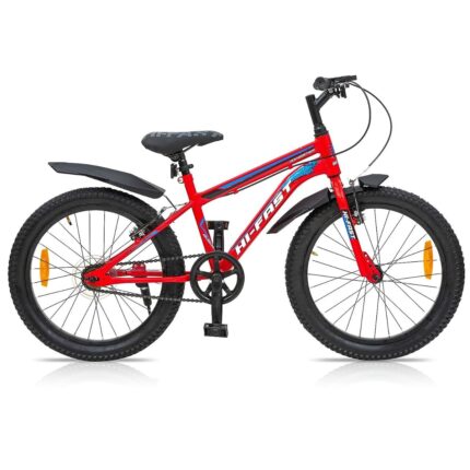 HI-FAST Gangster 20T Cycle for Boys & Girls 7 to 10 Years with Tyre-Tube & Side Stand (Semi-Assembled) (Red) 20 Inches,Road Bike