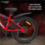 HI-FAST Gangster 20T Cycle for Boys & Girls 7 to 10 Years with Tyre-Tube & Side Stand (Semi-Assembled) (Red) 20 Inches,Road Bike p1