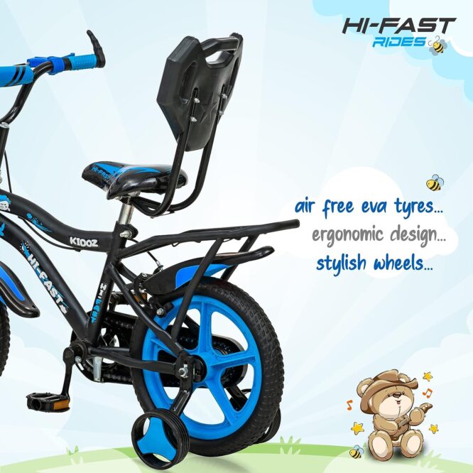 HI-FAST Kidoz Fun and Easy-Ride 14 Inch Cycles for Kids Ages 2-5 Years with Training Wheels and 95% Assembled-Blue p4