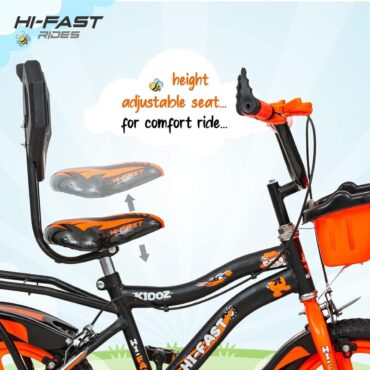 HI-FAST Kidoz Fun and Easy-Ride 14 Inch Cycles for Kids Ages 2-5 Years with Training Wheels and 95% Assembled-Orange p4