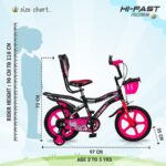 HI-FAST Kidoz Fun and Easy-Ride 14 Inch Cycles for Kids Ages 2-5 Years with Training Wheels and 95% Assembled-Pink p3