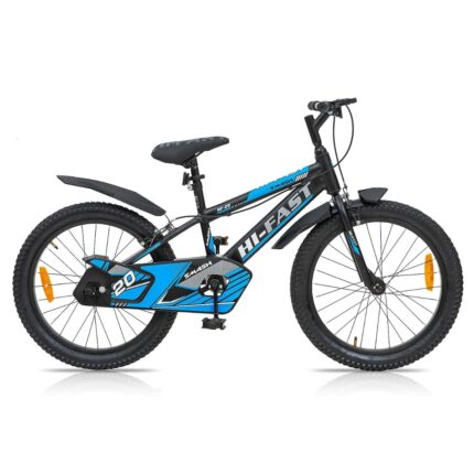 HI-FAST Smash 20T Cycle for Boys & Girls 7 to 10 Years with Tyre-Tube & Side Stand (Semi-Assembled) 20 Inches,Road Bike- Blue