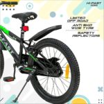 HI-FAST Smash 20T Cycle for Boys & Girls 7 to 10 Years with Tyre-Tube & Side Stand (Semi-Assembled) 20 Inches,Road Bike- Green p1