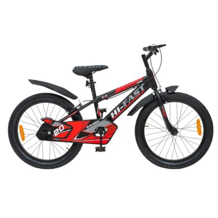 HI-FAST Smash 20T Cycle for Boys & Girls 7 to 10 Years with Tyre-Tube & Side Stand (Semi-Assembled) 20 Inches,Road Bike-Red