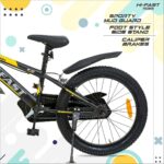 HI-FAST Smash 20T Cycle for Boys & Girls 7 to 10 Years with Tyre-Tube & Side Stand (Semi-Assembled) 20 Inches,Road Bike- Yellow p1