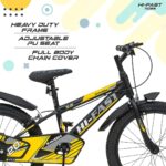 HI-FAST Smash 20T Cycle for Boys & Girls 7 to 10 Years with Tyre-Tube & Side Stand (Semi-Assembled) 20 Inches,Road Bike- Yellow p2