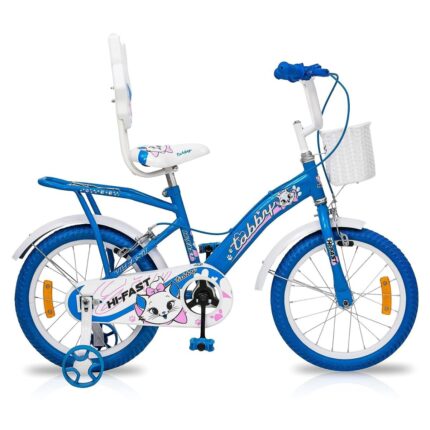 HI-FAST Tabby Kids Cycle for Boys & Girls 5 to 7 Years(16T-Semi-Assembled)16 Inches , Blue