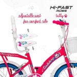HI-FAST Tabby Kids Cycle for Boys & Girls 5 to 7 Years(16T-Semi-Assembled)16 Inches , Pink p1