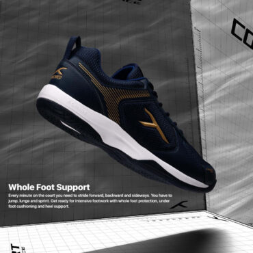 Hundred Court Ace Badminton Shoes (NavyGold)