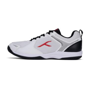 Hundred Court Ace Badminton Shoes (White/Black/Red)
