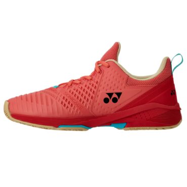Yonex Sonicage 3 Unisex Power Cushion Tennis Shoes (Coral Red)
