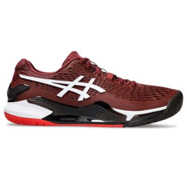 Asics Gel-Resolution 9 Tennis Shoes (Antique Red/White)