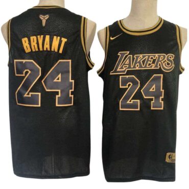 Bryant Lakers 24 Basketball Jerseys (Fans Wear) (Black)