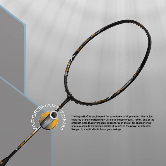 Hundred Viper 900 Carbon Fibre Strung Badminton Racquet-BLK/BL/G P1