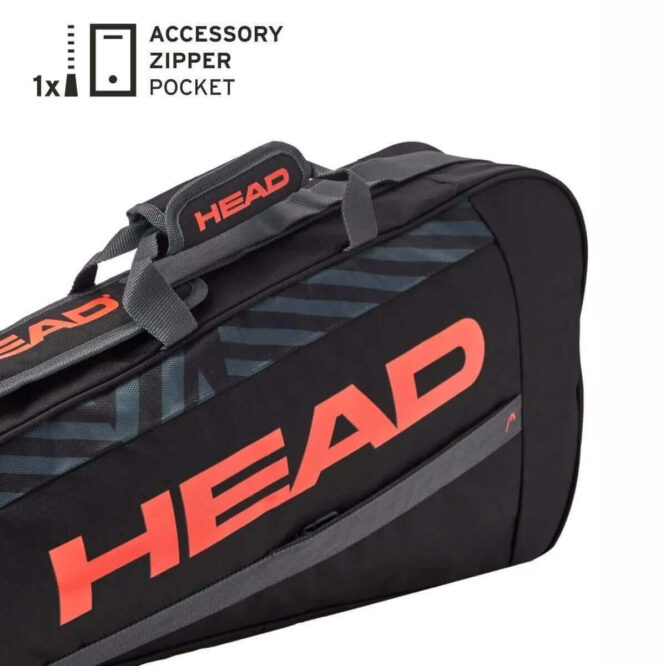 Head Base 2023 Tennis Kit Bag (BLACK/ORANGE) P2