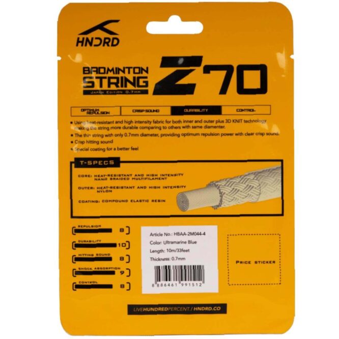 Hundred 70 Z Badminton String -Sorbert Lime P2