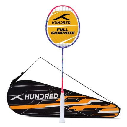 Hundred Powertek 1000 Pro Badminton Racquet-Navy/Pink