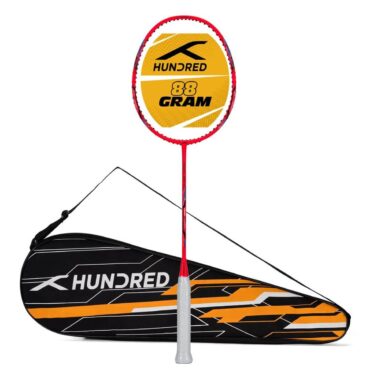 Hundred Powertek 2000 Pro Badminton Racquet-Red